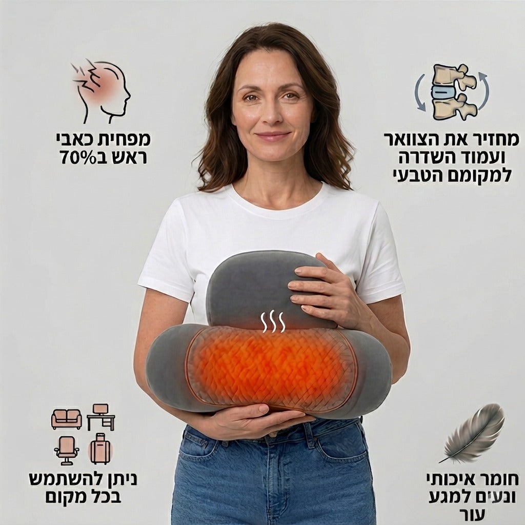 ™BACKORA - כרית מסאג' חשמלית לכאבי צוואר